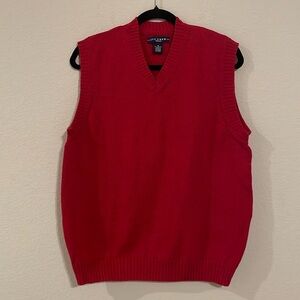 Ivy Crew Men Vest Medium Red 100% Cotton Contemporary Classic Academia Preppy